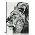thumbnail image 1 of JRXY  Lion Art Wall Decor Picture: Wildlife Portrait Graphic Artwork Print Painting on Wrapped Canvas  pattern2, 1 of 5