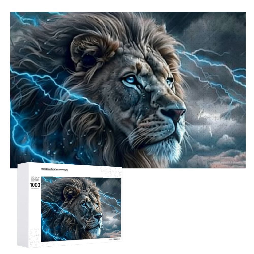 JRXY Lion Fantasy Art Wooden Jigsaw Puzzle Leisure Game Toy Gift for ...