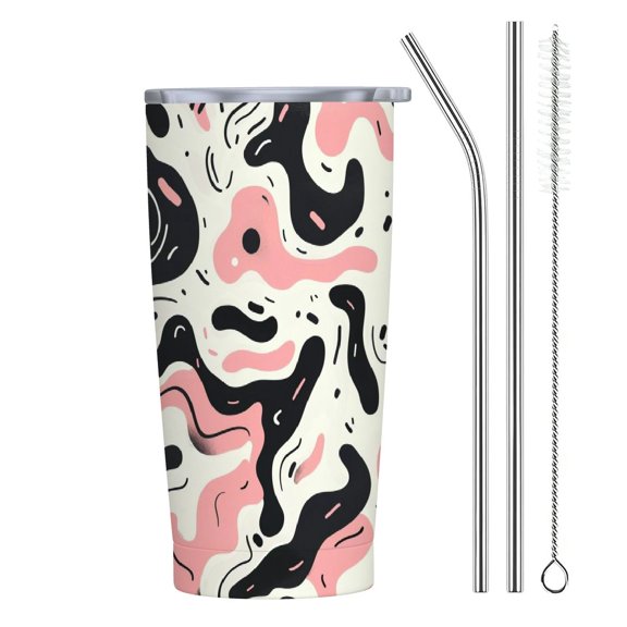 JRXY Memphis Pattern 20oz Car Tumbler with Straw 20oz