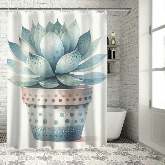 JRXY Minimalist Boho Floral Prints Botanical Shower Curtain Multiple Sizes White