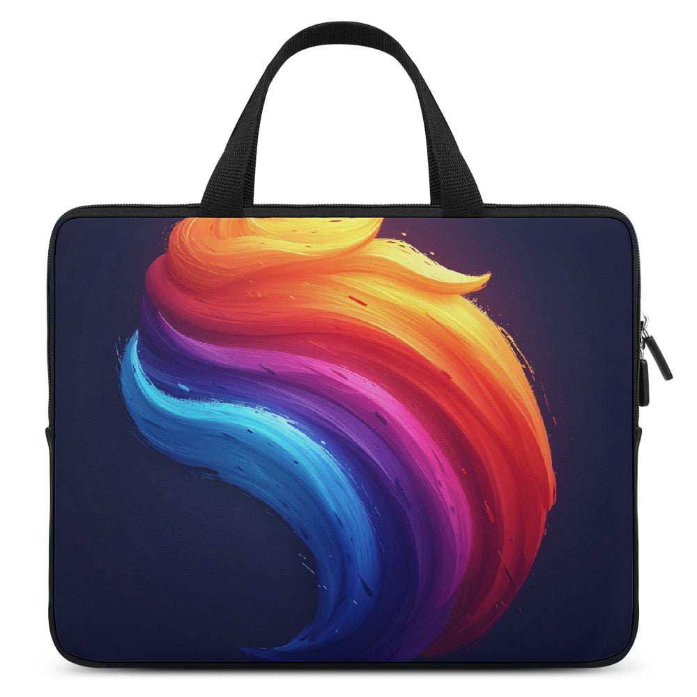 JRXY Minimalist Concept Logo Rainbow Super Minimalist Laptop Bag Diving Fabric Computer Protective Handle Case Soft Carrying Travel Case (Idea) 10inch