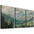 thumbnail image 1 of JRXY Mountain Wall Art Prints - Vintage Farmhouse Decor for Living Room Bedroom Office, 3 Piece Set 12x16x3pcs, 1 of 4