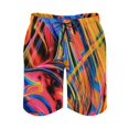 thumbnail image 1 of JRXY Multicolor Striped Men Pajama Bottom Beach Board Shorts Pants with Drawstring & Pockets S, 1 of 7