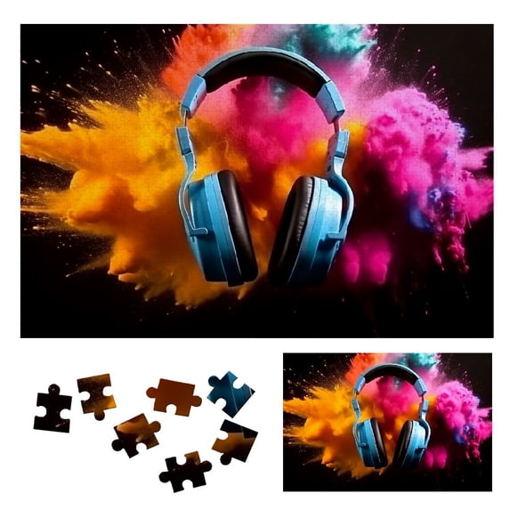 JRXY Music and Colors Wooden Jigsaw Puzzle Challenging Difficult Wood Puzzles for Adults Gift for Family Friends 1000 PCS