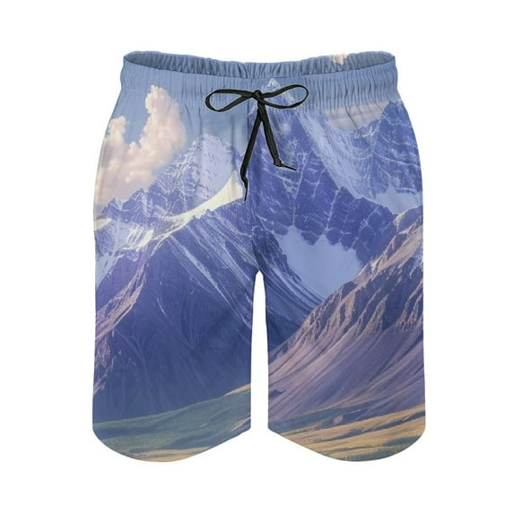 JRXY Natural Landscape Summer Boardshorts Men's Beach Board Shorts Pants Lightweight Quick-Drying Breathable Swim Trunks Xl