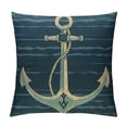 thumbnail image 1 of JRXY  Nautical Pillows White Anchor Throw Pillow Cover Navy Blue Stripe Pillow Case  Canvas Cushion Cover Happy Father's Day Sofa Bed Living Room White, 1 of 5