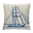 thumbnail image 1 of JRXY  Navy Blue Nautical Ocean Boat Anchor Compass Throw Pillow Covers, Sailor Nautical Gifts, Ship Pillow Cases Home Ship Sofa Decor White, 1 of 5