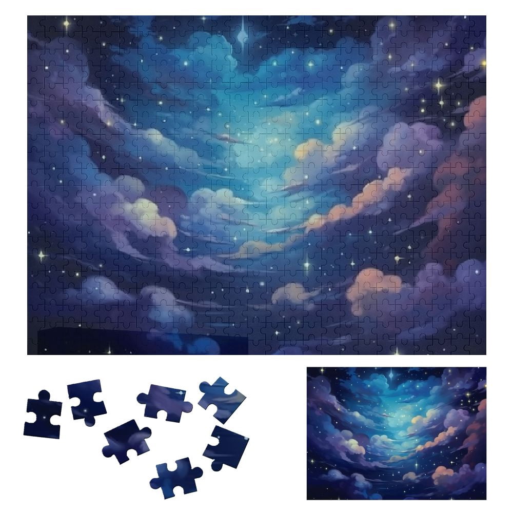 JRXY Night Sky Stars Space Wooden Jigsaw Puzzle Leisure Game Toy Gift ...