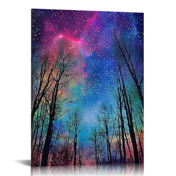JRXY Northern Lights Sky Show Set with Aurora Borealis(4)- Scenic Wall Art Decor, Inspiring Wall Art Print For Nature Lover, Elegant Gift For Home Decor, Living Space Decor, Bedroom Decor. 12x16 in