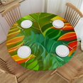 thumbnail image 1 of JRXY Palm Leaves with Lush Branches and Leaves, Tropical Jungle Palm Leaves with Charming Colors Round Tablecloth White, 1 of 8