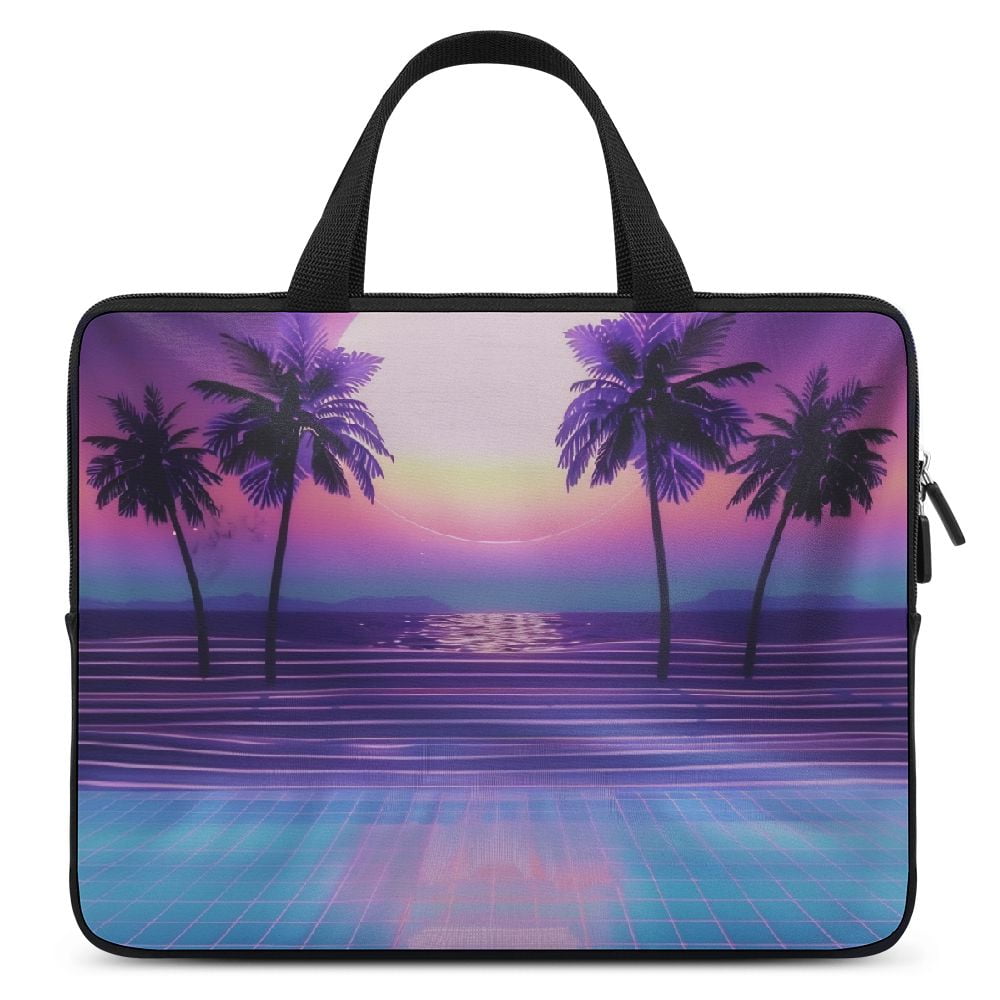 JRXY Palm Trees Neoprene Laptop Handle Bag Diving Fabric Tablet Cover Computer Protect Case 15inch