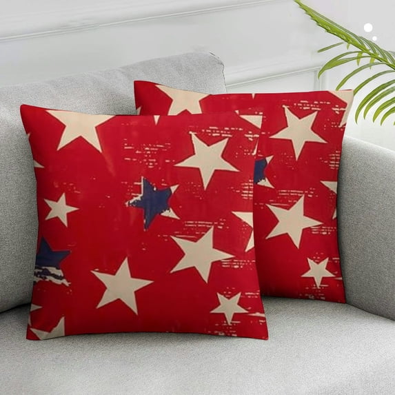 JRXY Patriotic Throw Pillow Covers Set of 2 Memorial Day 4th of July Fourth of July Veterans Day Pillow Case America Freedom Decorations and Supplies for Home Office 18x18in