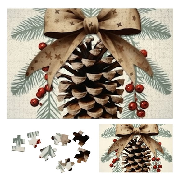 JRXY Pine Cone Wooden Jigsaw Puzzle Challenging Difficult Wood Puzzles for Adults Gift for Family Friends 1000 PCS