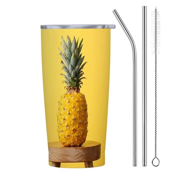 JRXY Pineapple Pattern 20oz Car Straw Cup with Straw 20oz