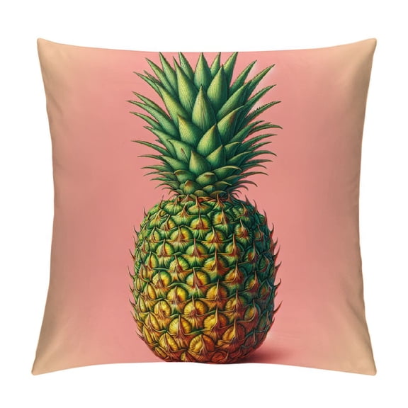 JRXY Pineapple Pillow Cover Tropical Summer Fruits Pillow Case Cushion Cover for Sofa Couch Decorative White