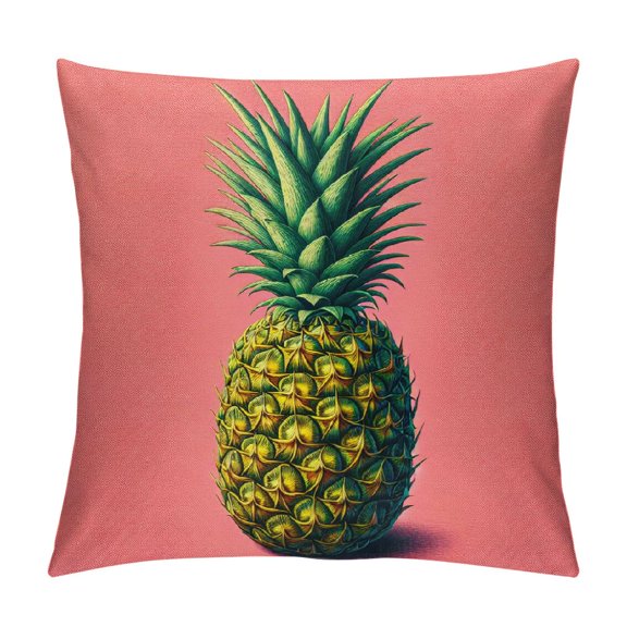 JRXY  Pineapple Pillow Cover Tropical Summer Fruits Pillow Case Cushion Cover for Sofa Couch Decorative White