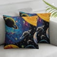 thumbnail image 1 of JRXY Planet Throw Pillow Cover Fantasy Starry Sky Universe Outer Space Planets Star Multicolor Pillow Covers 2pcs Square Soft Couch Cushion Case for Bedroom Living Room Decor White, 1 of 6