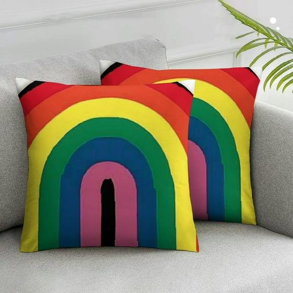 JRXY Pride Rainbow LGBT Throw Pillow Covers Love Peace Respect Gay Homosexual Lesbian Pride Stripes Pillow Cases Inspirational Quotes LGBTQ Home Decor Cushion Cover,Set of 2 White