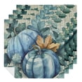 thumbnail image 1 of JRXY Pumpkins Leaves Blue Pumpkin Cloth Napkins Polyester Home Decor Dinner Napkin for Dining Table Kitchen Party Housewarming Farmhouse Decor 4 PCS, 1 of 7