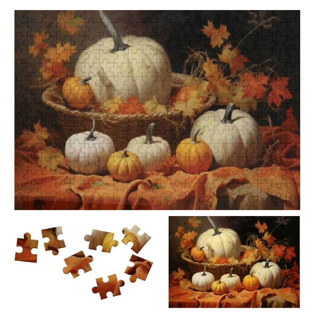 JRXY Pumpkins Wooden Jigsaw Puzzle Challenging Difficult Wood Puzzles ...