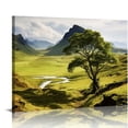 thumbnail image 1 of JRXY Quiraing Tree - Scottish Highlands Photo Print Wall Art - Vibrant Landscape Nature - Modern Home Decor - High Resolution  20x16in, 1 of 4