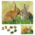 thumbnail image 1 of JRXY Rabbit Grass Cute Wooden Jigsaw Puzzle Challenging Difficult Wood Puzzles for Adults Gift for Family Friends 500 PCS, 1 of 6