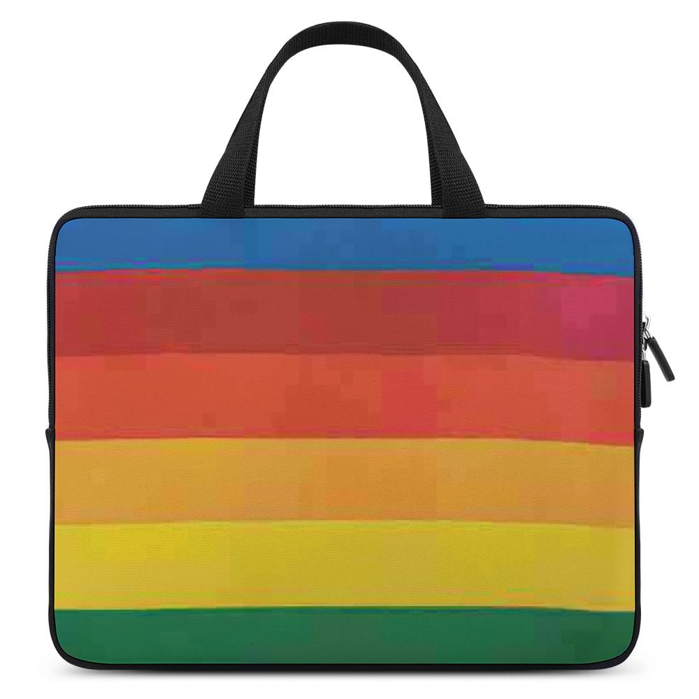 JRXY Rainbow Flag Diving Fabric Laptop Handle Bag Computer Protective Case 13inch