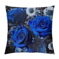 thumbnail image 1 of JRXY Rose Flowers Pillow Cases Cushion Covers Kids Botanical Rose Floral Throw Pillow Covers Soft Decor Garden Flower Decorative Throw Pillowcases Valentine's Day Blue Cushion Cases White, 1 of 5