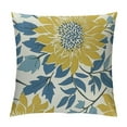 thumbnail image 1 of JRXY  Set of  New Living Series Leaf Geometric Yellow and Blue Throw Decorative Pillow Cover Cushion Cover White, 1 of 5