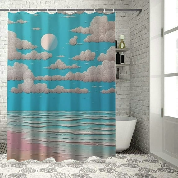 JRXY Shower Curtain Multiple Sizes Lightweight and Durable 72x72