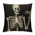 thumbnail image 1 of JRXY Skull Goth Funny Farmhouse Throw Pillow Covers Fall Skeleton Pillow Case Soft Pillowcase Cushion Covers for Sofa Bed Bedroom Car Chair Living Room Home Decorative White, 1 of 5