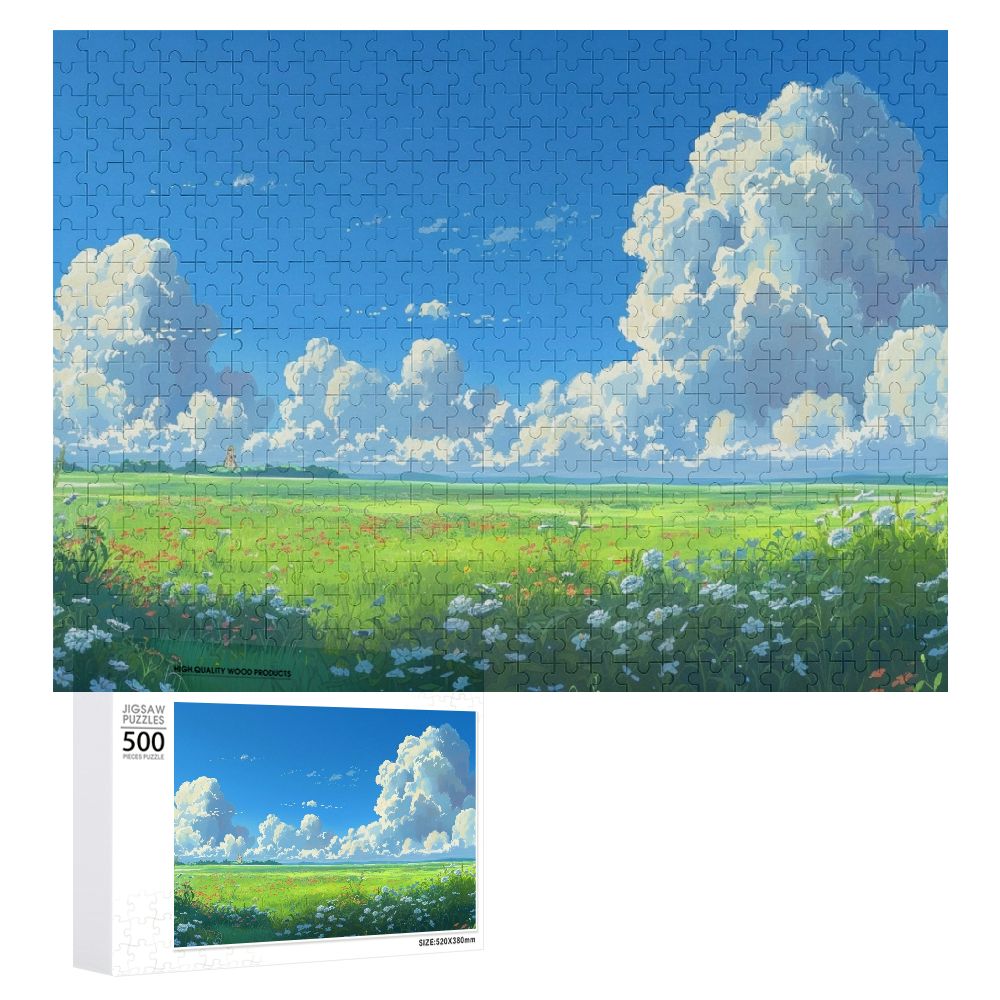 JRXY Sky Cartoon Style Wooden Puzzle for Adults and Kids Challenging ...