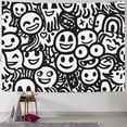 thumbnail image 1 of JRXY Smiling Faces Pattern Tapestry - High-Quality Short Plush, Lightweight and Odorless Painting, 1 of 6
