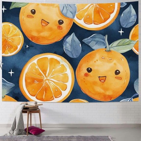 JRXY Smiling Faces Pattern Tapestry Painting