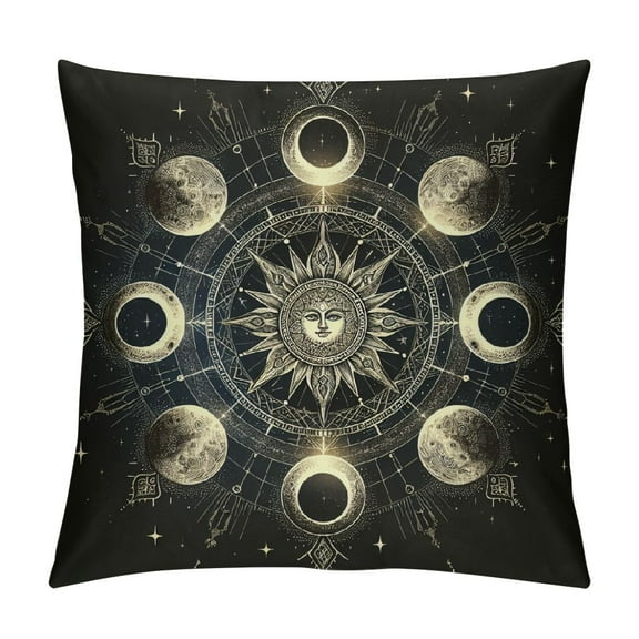 JRXY  Solar Eclipse America Annularity Fall Throw Pillow White