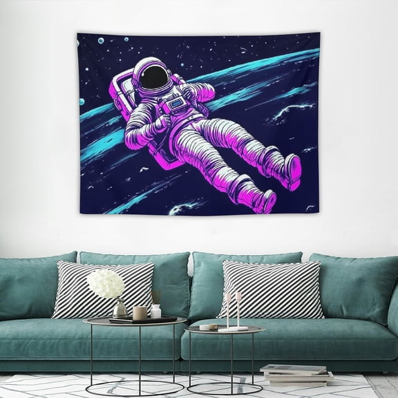 JRXY Space Astronaut Tapestry for Men Guys Bedroom Galaxy Planet Cool Posters Fantasy Decor Funny UV Reactive Art Wall Hanging for Living Room Dorm Decorations  40x30in