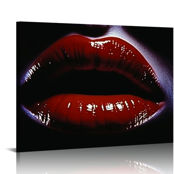 JRXY 【】-Spray Painting Core Modern Fashion Sexy Red Lips Nordic Style Room Decoration Painting Wall Painting Wall Art Pictures 20x16in