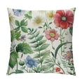 thumbnail image 1 of JRXY  Spring Floral Throw Pillow Covers Garden Flowers Birds Decorative Pillows Outdoor Cushion Cases for Couch Sofa Bed Home Decor 24x24in, 1 of 5