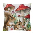 thumbnail image 1 of JRXY Spring Forest Animals Throw Pillow Covers Squirrel Mushroom Floral Decorative Pillows for Sofa Kids Baby Nursey Room Decor 20x20in, 1 of 5