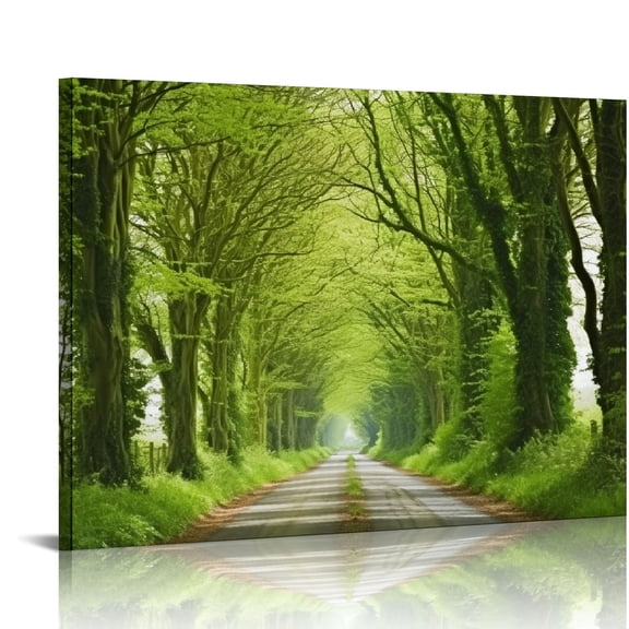JRXY  Spring Scenery Canvas Wall Art for Home Decor Forest Path Pictures Print On Canvas Artwork 20x16in