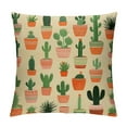 thumbnail image 1 of JRXY  Summer Succulent Cactus Pillow Covers Retro Mexican Orange Flowers Exotic Tropical Plants Decorative Throw Pillow Covers Cushion Case for Home Sofa Couch Decoration White, 1 of 5