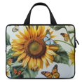 thumbnail image 1 of JRXY Sunflower Butterflies Neoprene Laptop Handle Bag Computer Protective Case Durable Lightweight Waterproof Anti-Static Protective Sleeve Convenient Travel Bag 10inch, 1 of 5