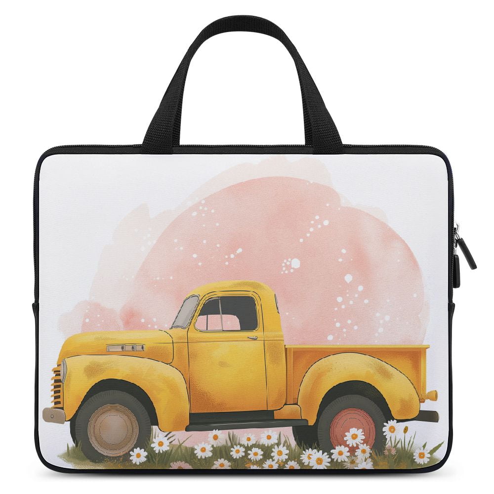 JRXY Sunflowers Neoprene Laptop Sleeve Protective Handle Case Bag Waterproof Anti-Static Lightweight Diving Fabric Computer Carrying Briefcase Backpack 13inch