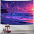thumbnail image 1 of JRXY Sunset and Beach Tapestry - High-Quality Short Plush Wall Hanging for Home Decor Painting, 1 of 6