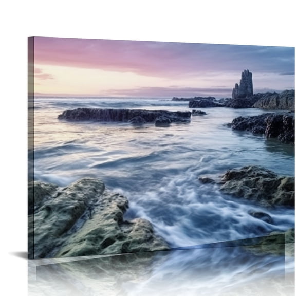 JRXY   Sunset on Cape Trafalgar Beach-Seashore Canvas Wall Art-20x16 inch Picture 2