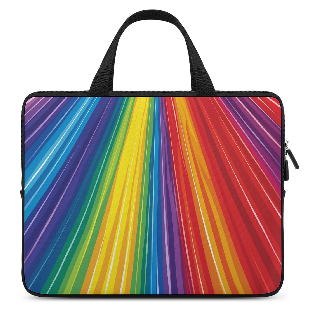 JRXY The Color of a Rainbow Diving Fabric Laptop Carrying Bag Computer Protective Case 10inch