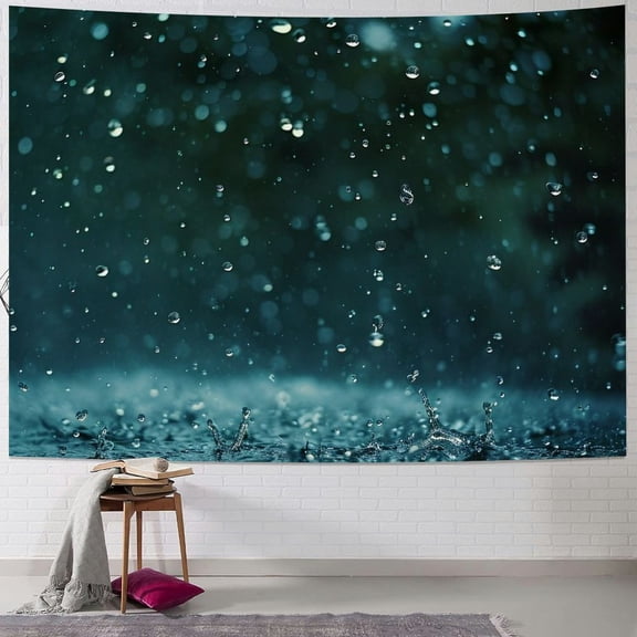 JRXY The Feeling of Hazy Rain Outside the Window Tapestry Painting