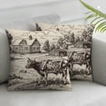 thumbnail image 1 of JRXY  Throw Pillow Cover Cow Rustic Farm Animal Village Landscape House Countryside Nature Rectangular Throw Pillow Covers for Couch Sofa Home Decor  2 pcs White, 1 of 6