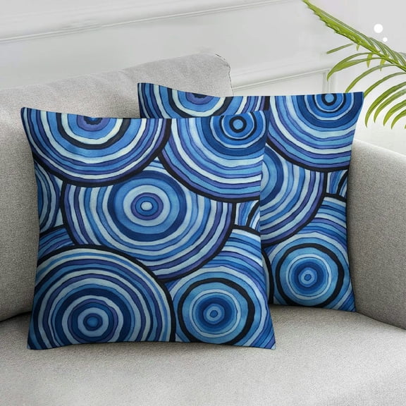 JRXY Throw Pillow Covers Circles Colorful Ornament Home Fashion Tribal Ethnic Circle African Art Asia Aztec Backdrop Black for Couch Living Room,2 pcs White