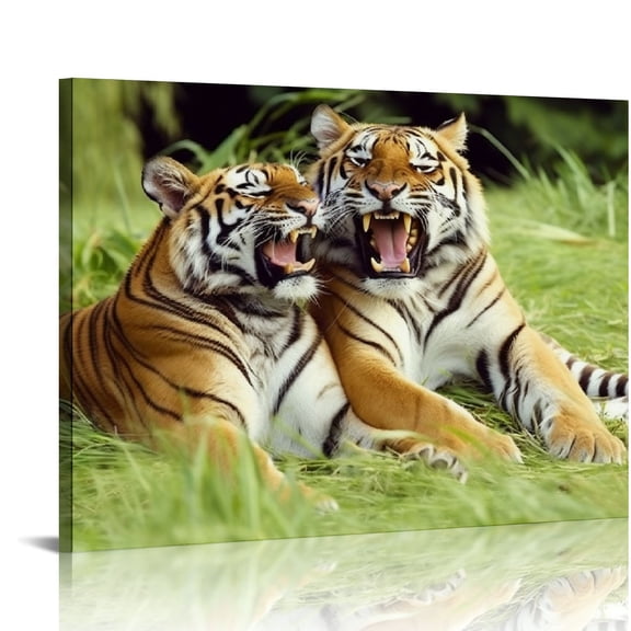 JRXY Tiger Poster Canvas Prints Wall Art for Living Room Office Bedroom Home Decorations 20x16in